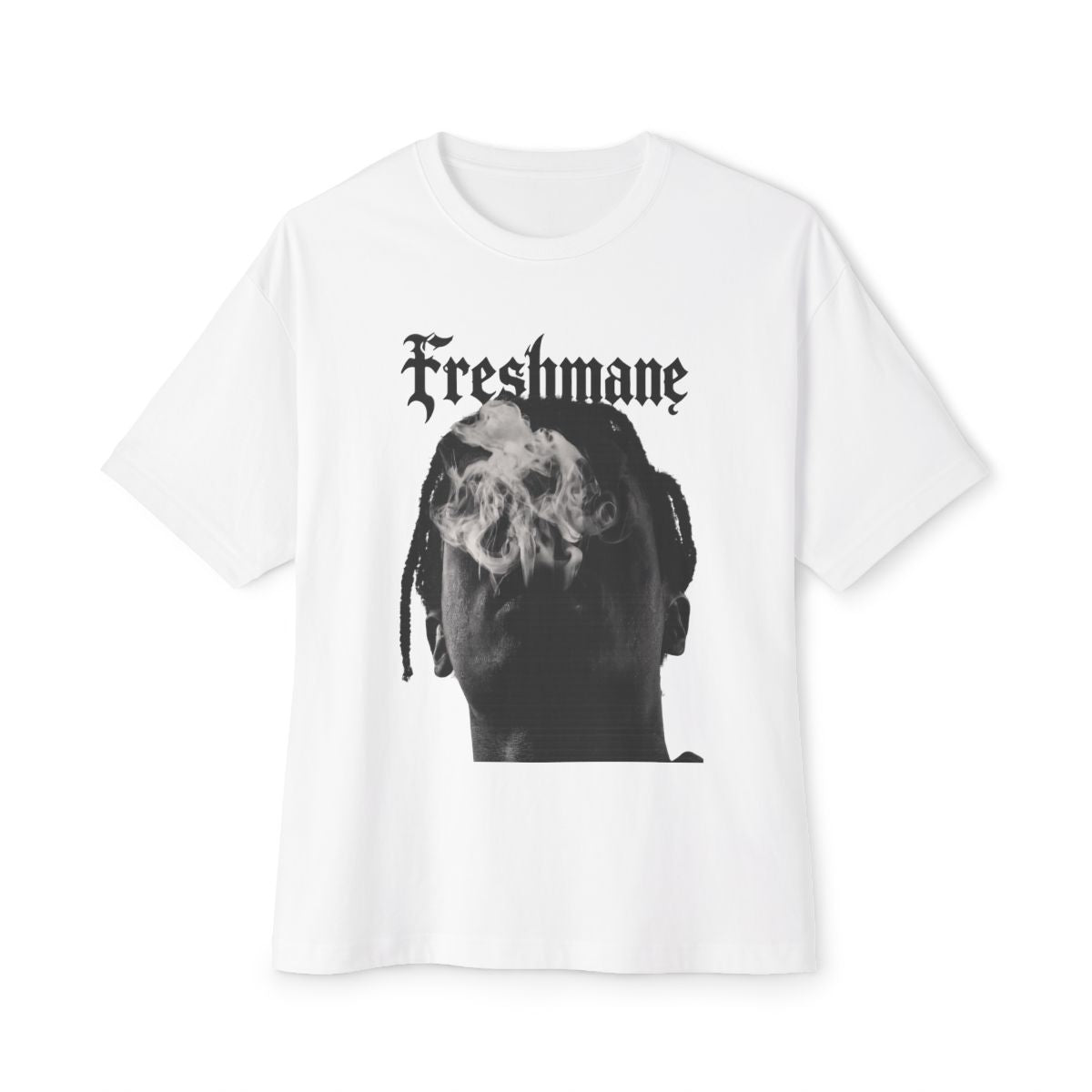 I Smoked Away My Brain White Over-sized Tee