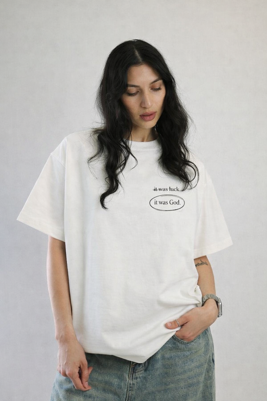 IT WAS GOD WHITE TEE