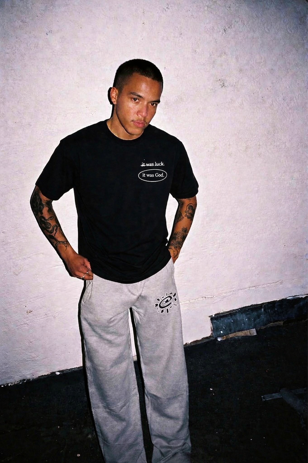 IT WAS GOD BLACK TEE